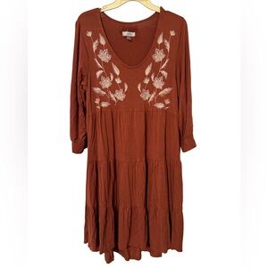 Cupio Apolline Embroidered Tunic Dress